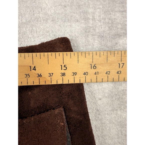 Vtg 60s 70s Suede Leather Pants Mens‎ 30x30 Brown Flared Disco Hippie Handmade - Picture 9 of 11